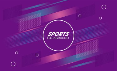 dairesel çerçeveli beyaz harfli mor spor arkaplanı