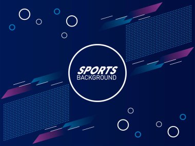dairesel çerçeveli beyaz harfli mor ve mavi spor arkaplanı
