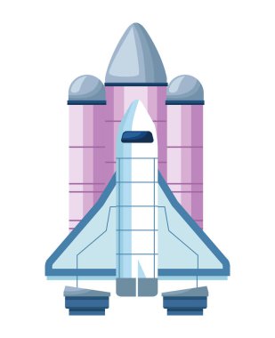 Uzay gemisi uzay aracı izole edilmiş simge