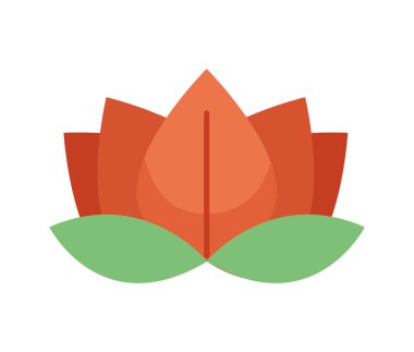 Nilüfer çiçeği doğa izole ikonu