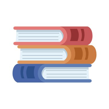 yığın kitapları kitaplığı izole edilmiş simge