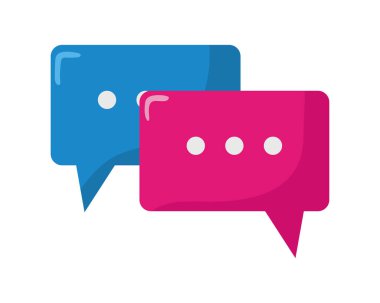 Konuşma baloncukları iletişim simgesi izole