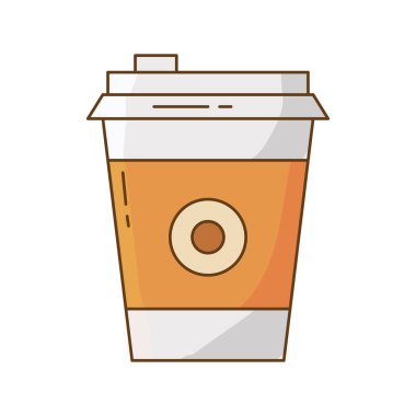 Kahve içmek tencere kapalı izole ikon