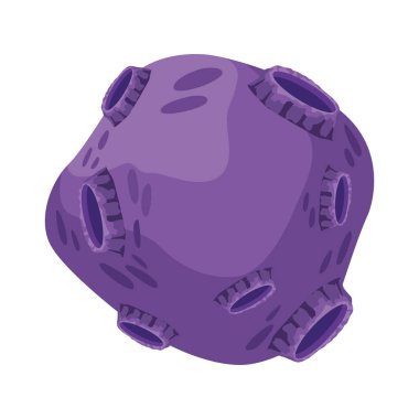 asteroit uzay kayası izole edilmiş simge