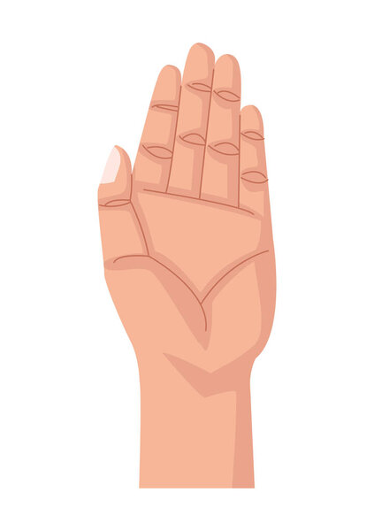 hand human stop isolated icon