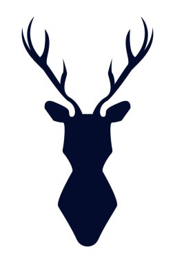 Vahşi ren geyiği silueti