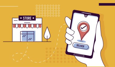 akıllı telefon ve mağaza