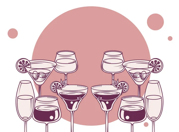 Vasos de bebidas conjunto — Vector de stock