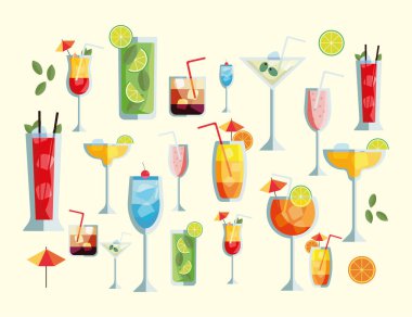 tropikal kokteyl deseni