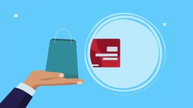 El kaldırma çantası ve kredi kartı.