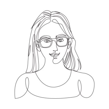 Gözlüklü kadın