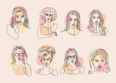 Sekiz kadın çizildi