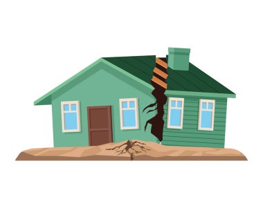 ev yıkılmış dış görünüş