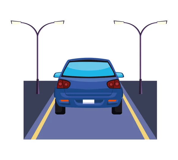 Auto na silnici — Stockový vektor