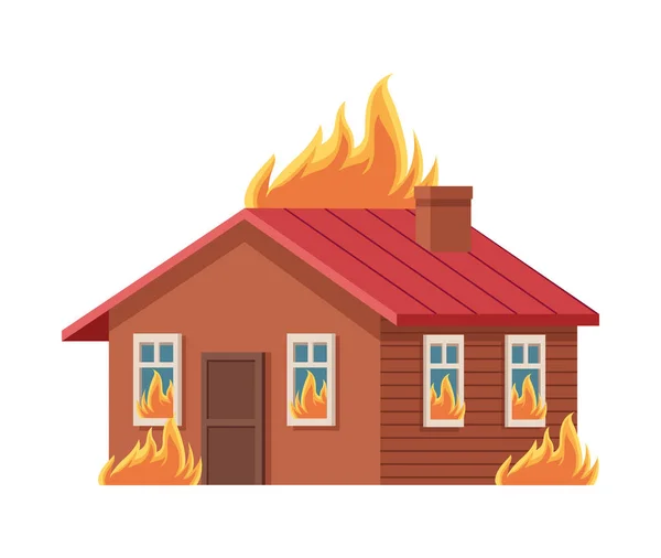 House on fire — Stock Vector