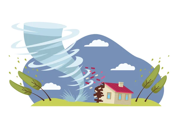 Twister disaster natural — Vector de stock