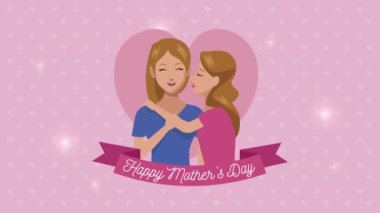 Mutlu anneler günü kalpten ve kurdeleyle yazılmış.