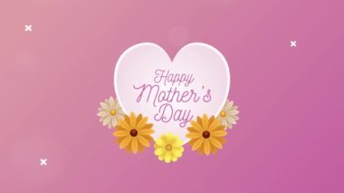 Sarı çiçekli mutlu anneler günü mektupları.