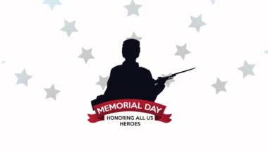 Asker siluetiyle mutlu anma günleri.