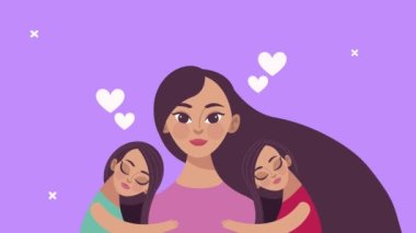 Sevimli anne-kız karakterleri