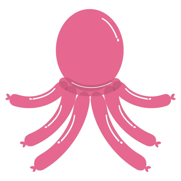Chobotnicový balónek zvíře — Stockový vektor