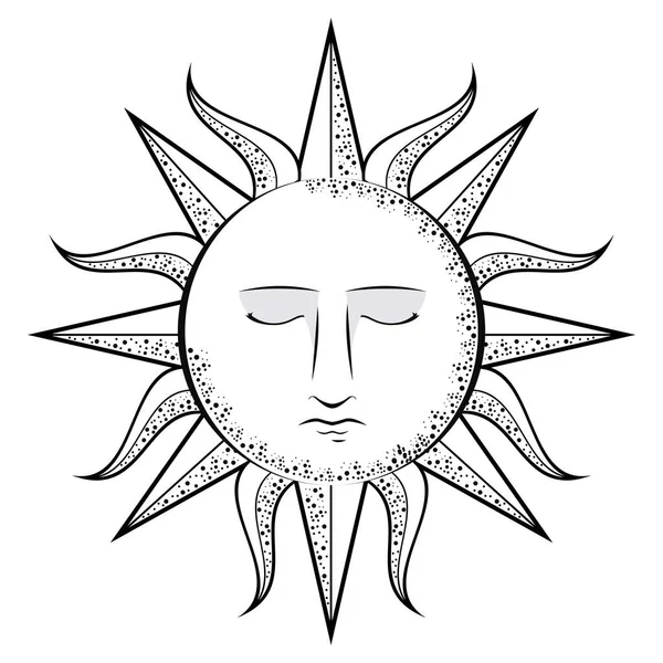 Ícone da cara do sol — Vetor de Stock