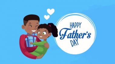 Afro baba ve kızıyla mutlu babalar günü mektupları
