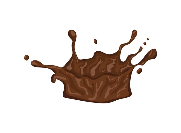 Éclaboussures de chocolat liquide — Image vectorielle