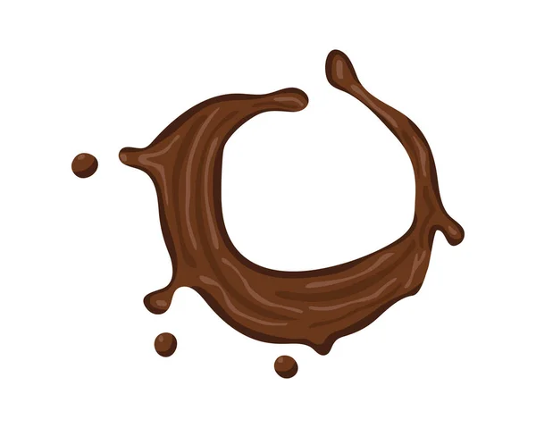 Cerchio di cioccolato liquido — Vettoriale Stock