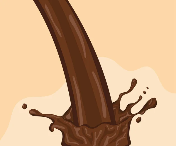 Chocolate líquido blast — Vector de stock