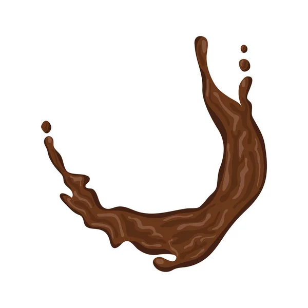 Flujo de chocolate líquido — Vector de stock