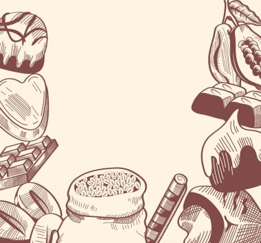 Çikolata malzemesi çerçevesi