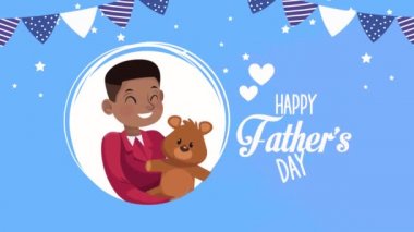 Mutlu babalar günü mektupları afro oğlu ve ayıcığıyla