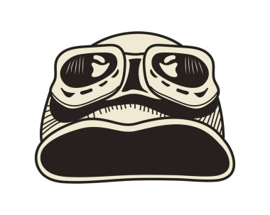 Motosiklet kaskı ve gözlükleri