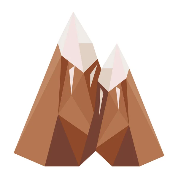 Montagnes lowpoly style — Image vectorielle