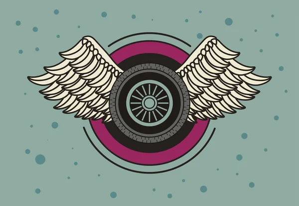 Tour de roue volant — Image vectorielle