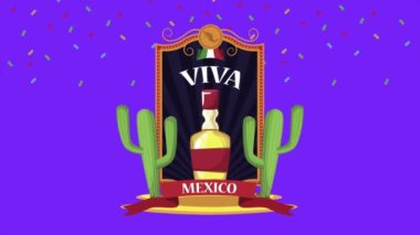 Yaşasın Meksika Tekila Şişesi ile mektup.