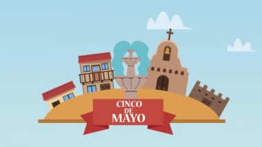 Cinco de mayonez kutlaması köy sahnesiyle