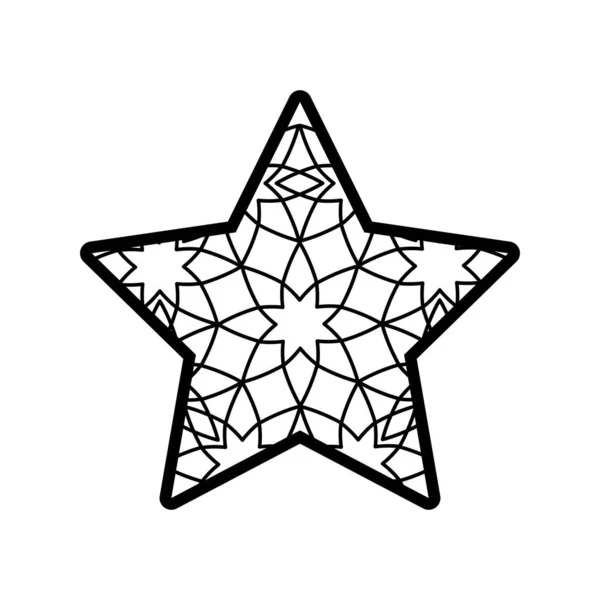 Monochromatyczna gwiazda dekoracyjna — Wektor stockowy