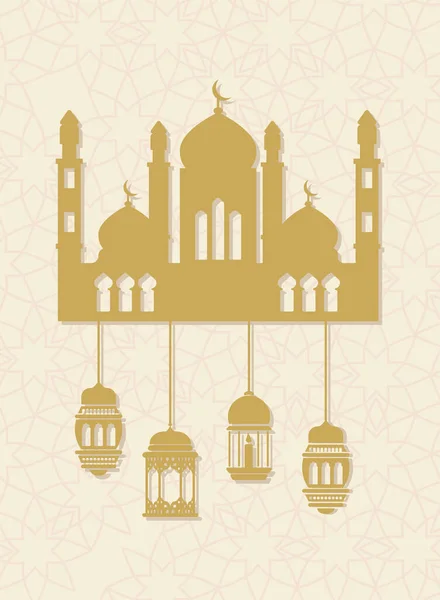 Mecset és lámpák — Stock Vector