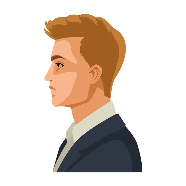 Profil d'homme d'affaires blond — Image vectorielle