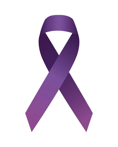 Purple ribbon campaign — Stock Vector