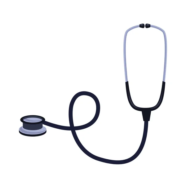 Ikona kardiologii stetoskopu — Wektor stockowy