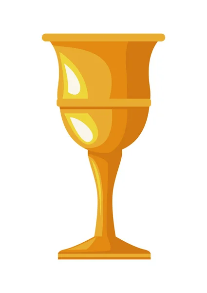 Golden chalice cup — Stock Vector