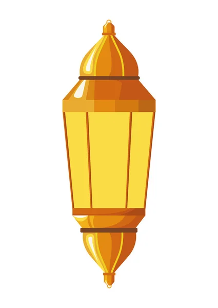Gyllene lampa hängande — Stock vektor