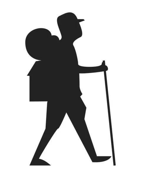 Scout walker silhouette — Image vectorielle