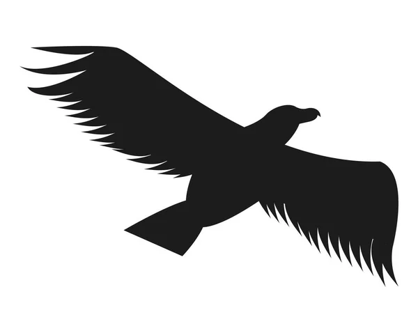 Орла літаючий силует — стоковий вектор