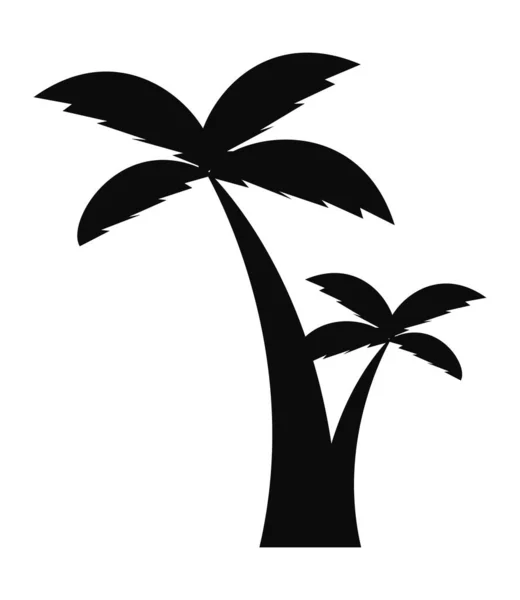 Palmbomen silhouetten — Stockvector