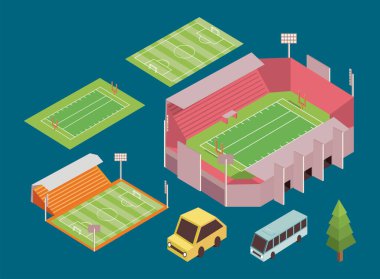 izometrik beş spor simgesi