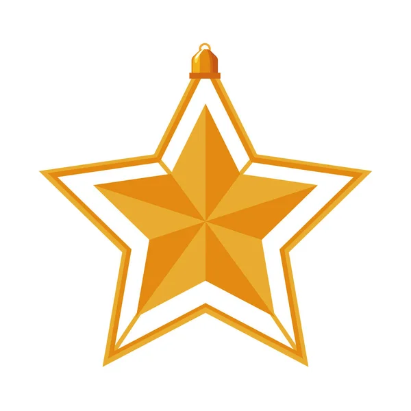 Złota gwiazda dekoracyjna — Wektor stockowy